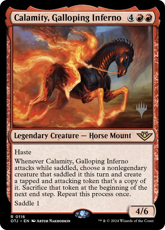 Calamity, Galloping Inferno (POTJ-116P) - Outlaws of Thunder Junction Promos