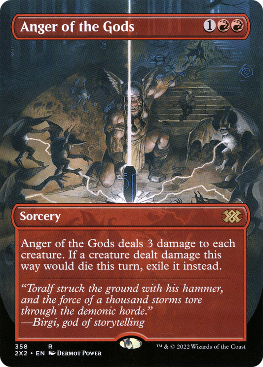 Anger of the Gods  (Borderless)(2X2-358) - Double Masters 2022 Foil