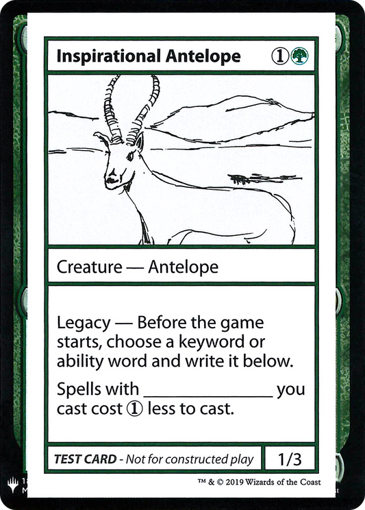 Inspirational Antelope (CMB1-078) - Mystery Booster Playtest Cards 2019