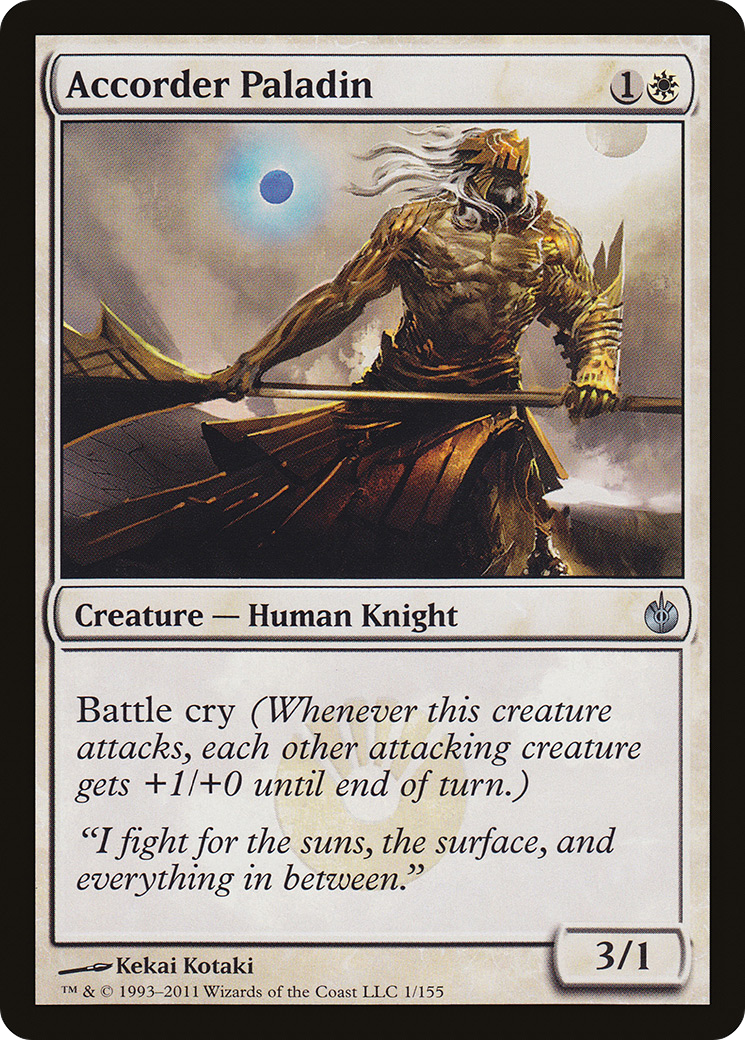 Accorder Paladin (MBS-001) - Mirrodin Besieged Foil