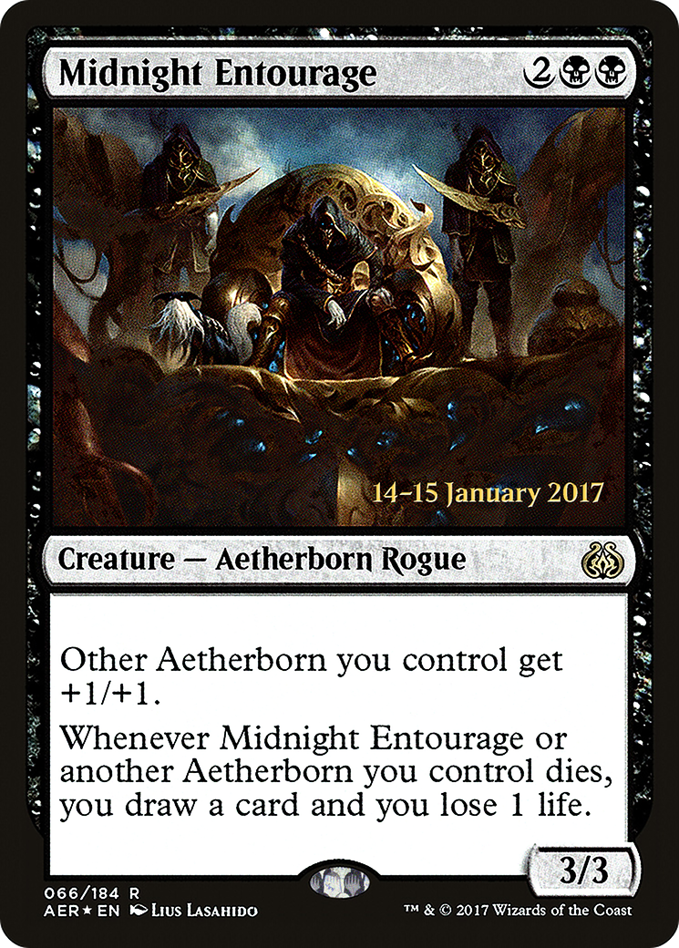 Midnight Entourage (PRE-66S) - Aether Revolt Promos (Prerelease) Foil
