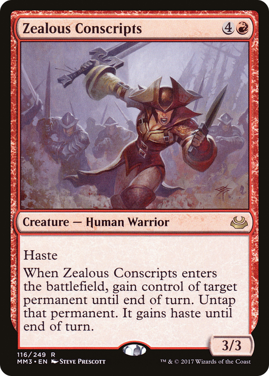 Zealous Conscripts (MM3-116) - Modern Masters 2017 Foil