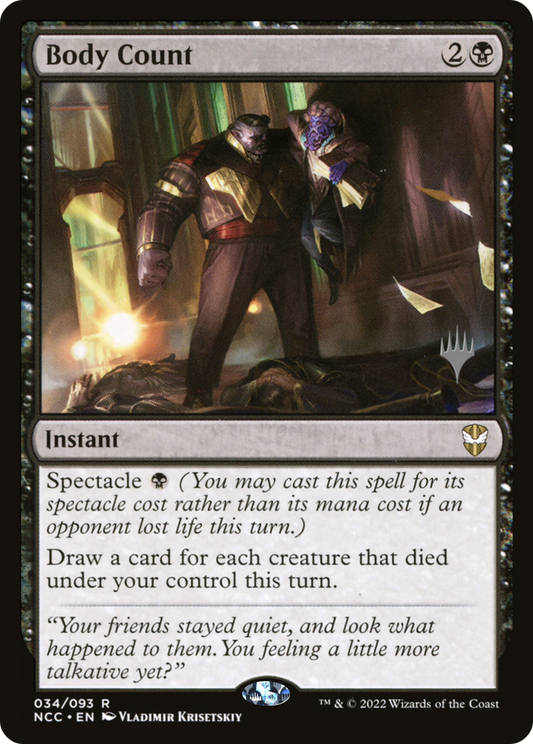 Body Count (PPSNC-034) - New Capenna Commander Promos (Promo Pack) Foil