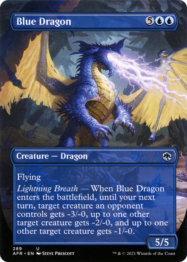 Blue Dragon  (Borderless)(AFR-289) - Adventures in the Forgotten Realms