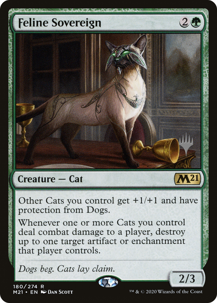 Feline Sovereign (PM21-180P) - Core Set 2021 Promos Foil