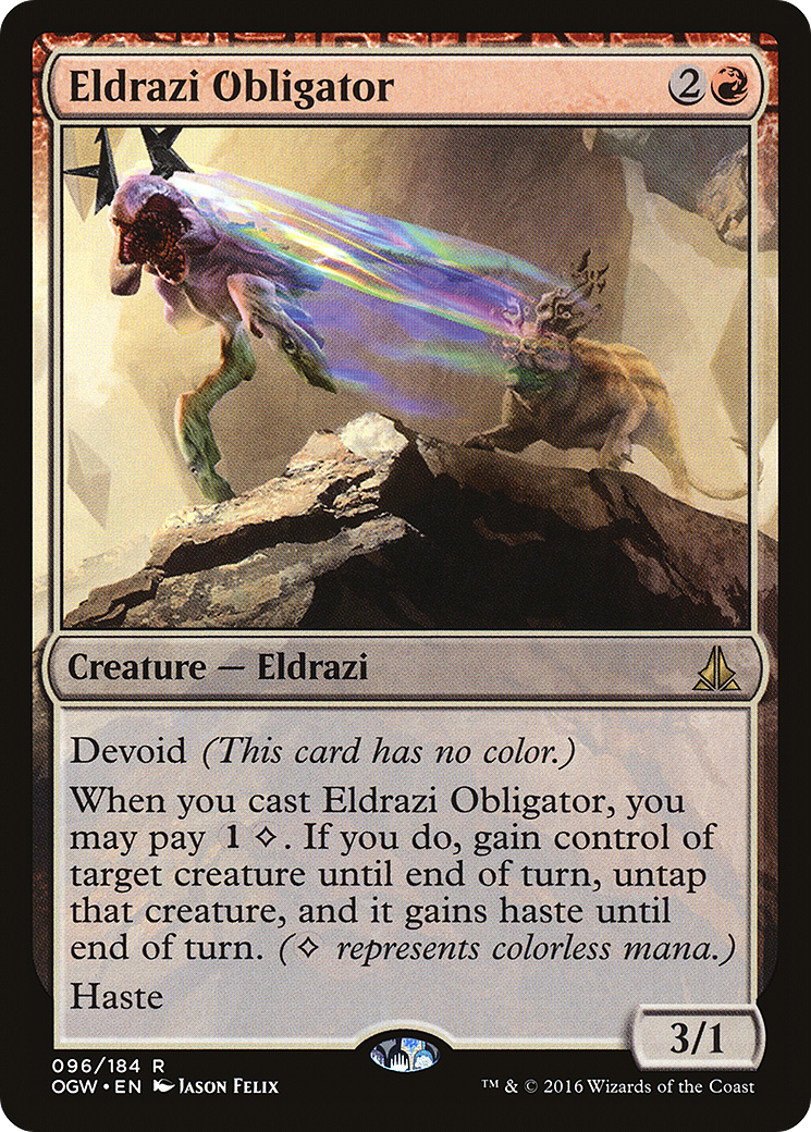 Eldrazi Obligator (OGW-096) - Oath of the Gatewatch: (devoid) Foil