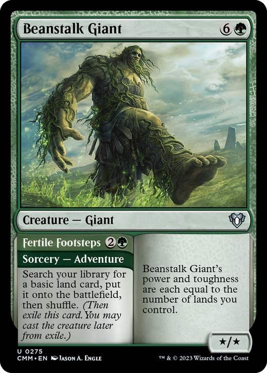 Beanstalk Giant // Fertile Footsteps (CMM-275) - Commander Masters Foil