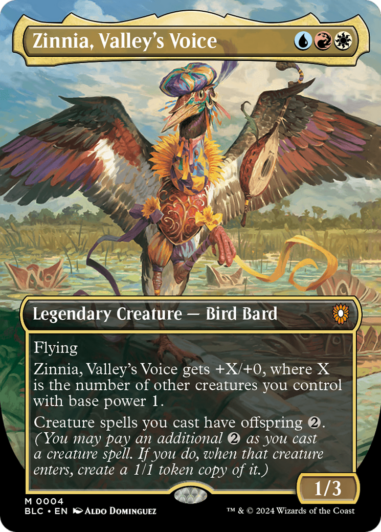 Zinnia, Valley's Voice (BLC-004) - Bloomburrow Commander (Borderless)