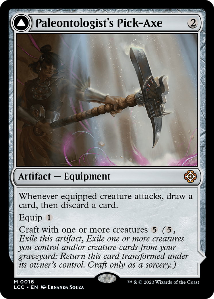 Paleontologist's Pick-Axe // Dinosaur Headdress (LCC-016) - The Lost Caverns of Ixalan Commander