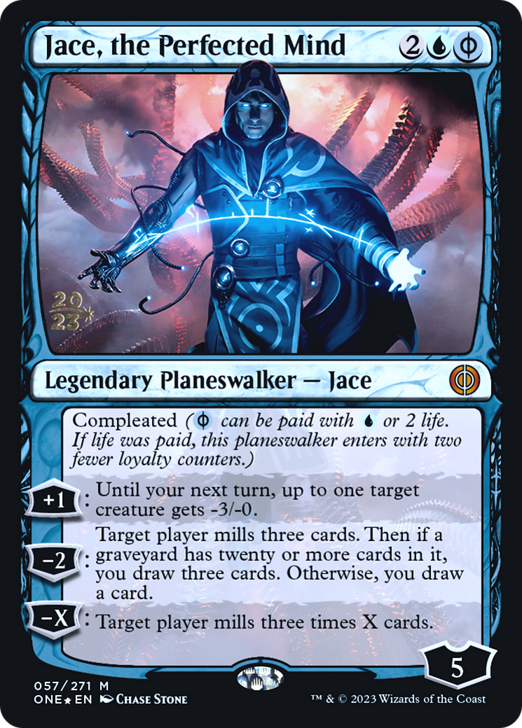 Jace, the Perfected Mind (PONE-57S) - Phyrexia: All Will Be One Promos Foil