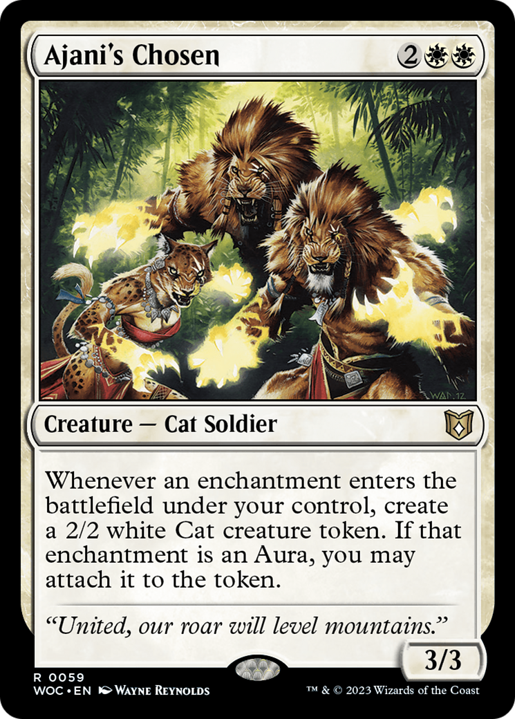 Ajani's Chosen (WOC-059) - Wilds of Eldraine Commander