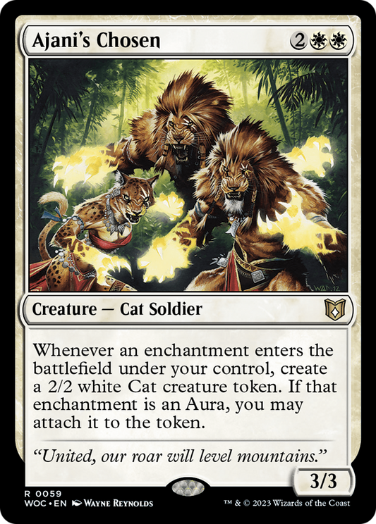 Ajani's Chosen (WOC-059) - Wilds of Eldraine Commander