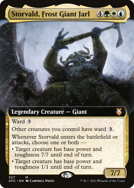 Storvald, Frost Giant Jarl (AFC-327) - Forgotten Realms Commander: (Extended Art)