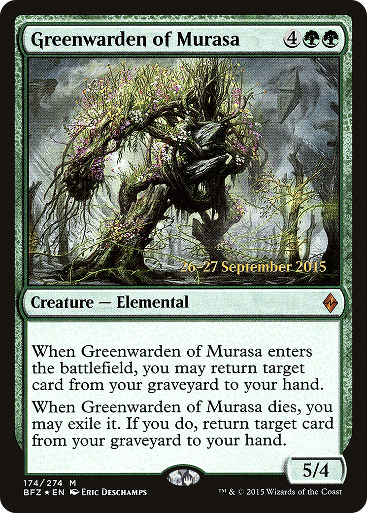 Greenwarden of Murasa (PRE-174S) - Battle for Zendikar Promos (Prerelease) Foil