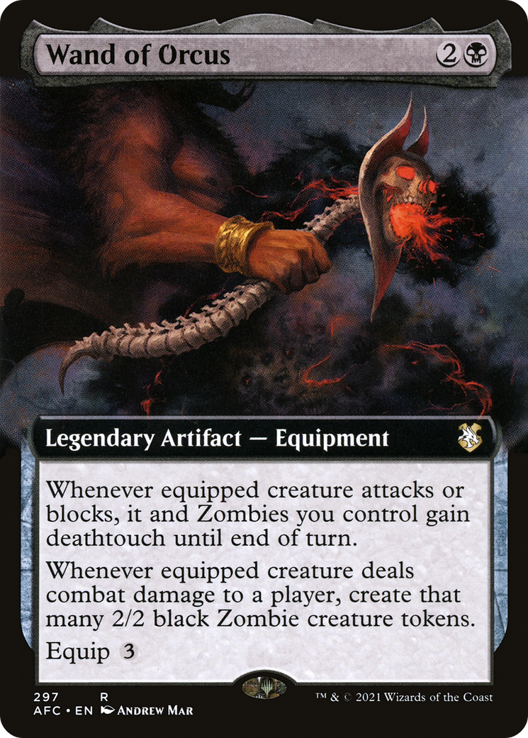 Wand of Orcus (AFC-297) - Forgotten Realms Commander: (Extended Art)