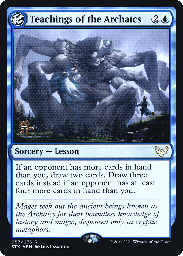 Teachings of the Archaics (PSTX-57S) - Strixhaven: School of Mages Promos: (lesson) Foil