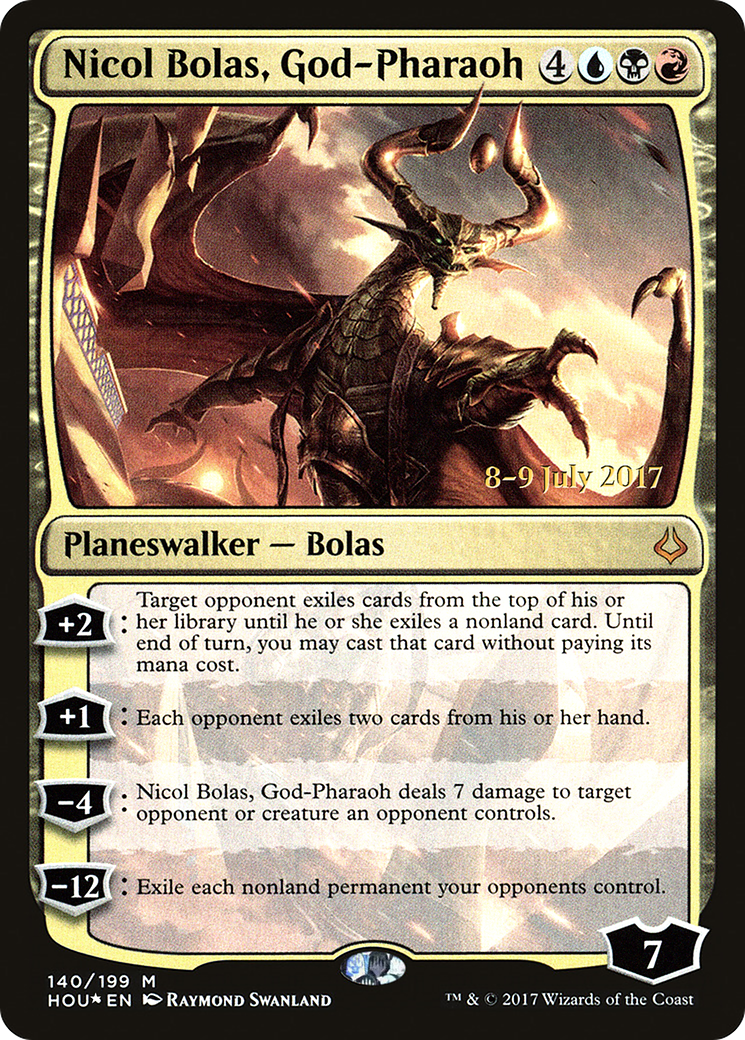 Nicol Bolas, God-Pharaoh (PHOU-140S) - Hour of Devastation Promos Foil