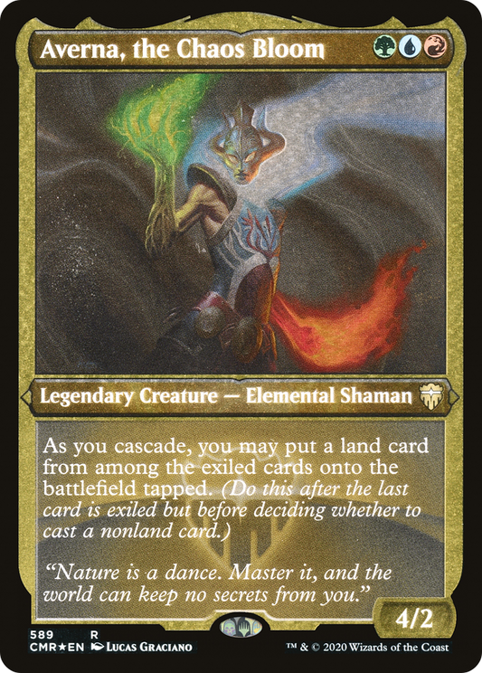 Averna, the Chaos Bloom (CMR-589) - Commander Legends Etched Foil