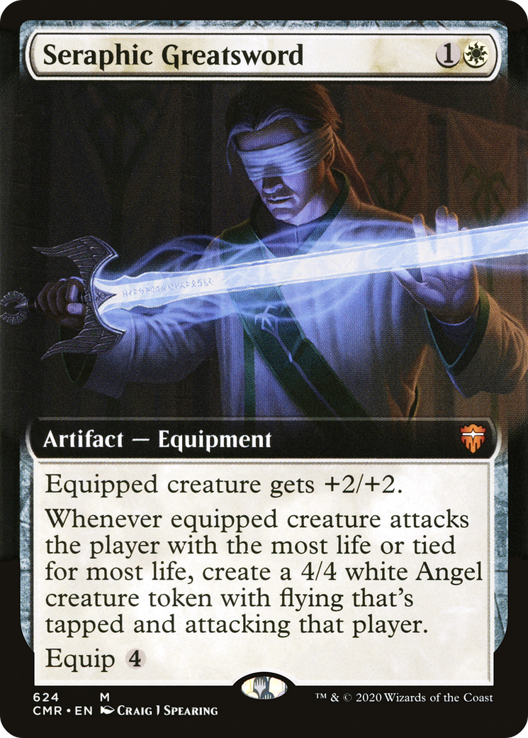 Seraphic Greatsword (CMR-624) - Commander Legends: (Extended Art) Foil