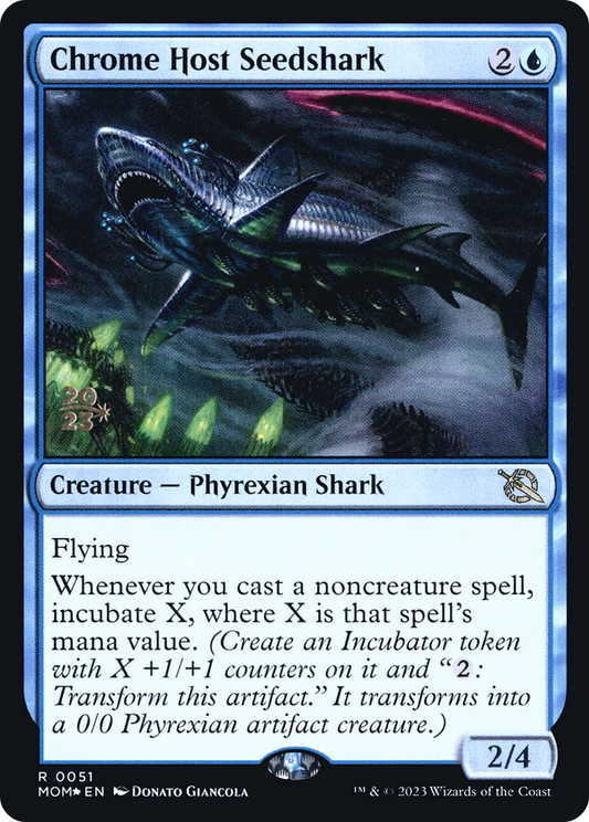 Chrome Host Seedshark (PMOM-51S) - March of the Machine Promos Foil