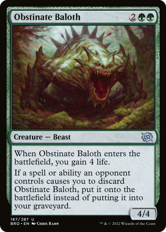 Obstinate Baloth (BRO-187) - The Brothers' War