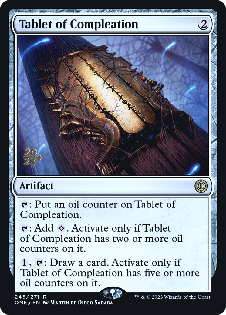 Tablet of Compleation (PONE-245S) - Phyrexia: All Will Be One Promos Foil