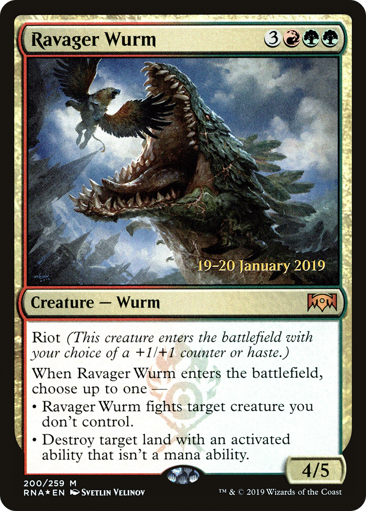 Ravager Wurm (PRE-200S) - Ravnica Allegiance Promos (Prerelease) Foil