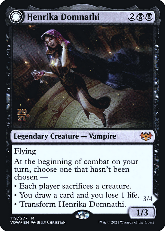 Henrika Domnathi // Henrika, Infernal Seer (PVOW-119S) - Innistrad: Crimson Vow Promos: (Double Faced Transform) Foil