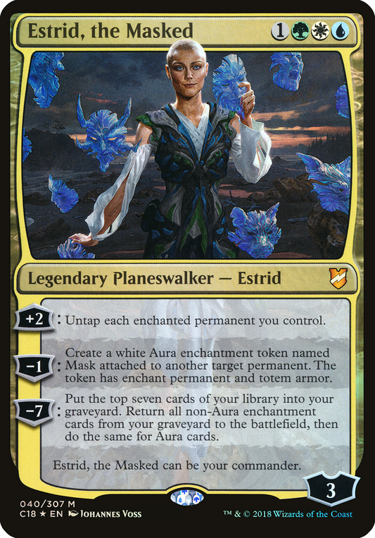 Estrid, the Masked (OC18-040) - Commander 2018 Oversized Foil