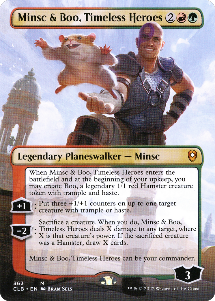 Minsc & Boo, Timeless Heroes (CLB-363) - Commander Legends: Battle for Baldur's Gate (Borderless) Foil