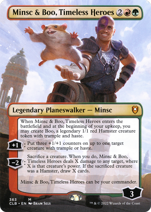 Minsc & Boo, Timeless Heroes (CLB-363) - Commander Legends: Battle for Baldur's Gate (Borderless) Foil