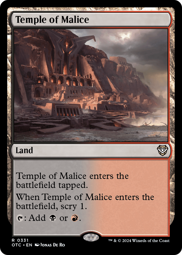 Temple of Malice (OTC-331) - Outlaws of Thunder Junction Commander