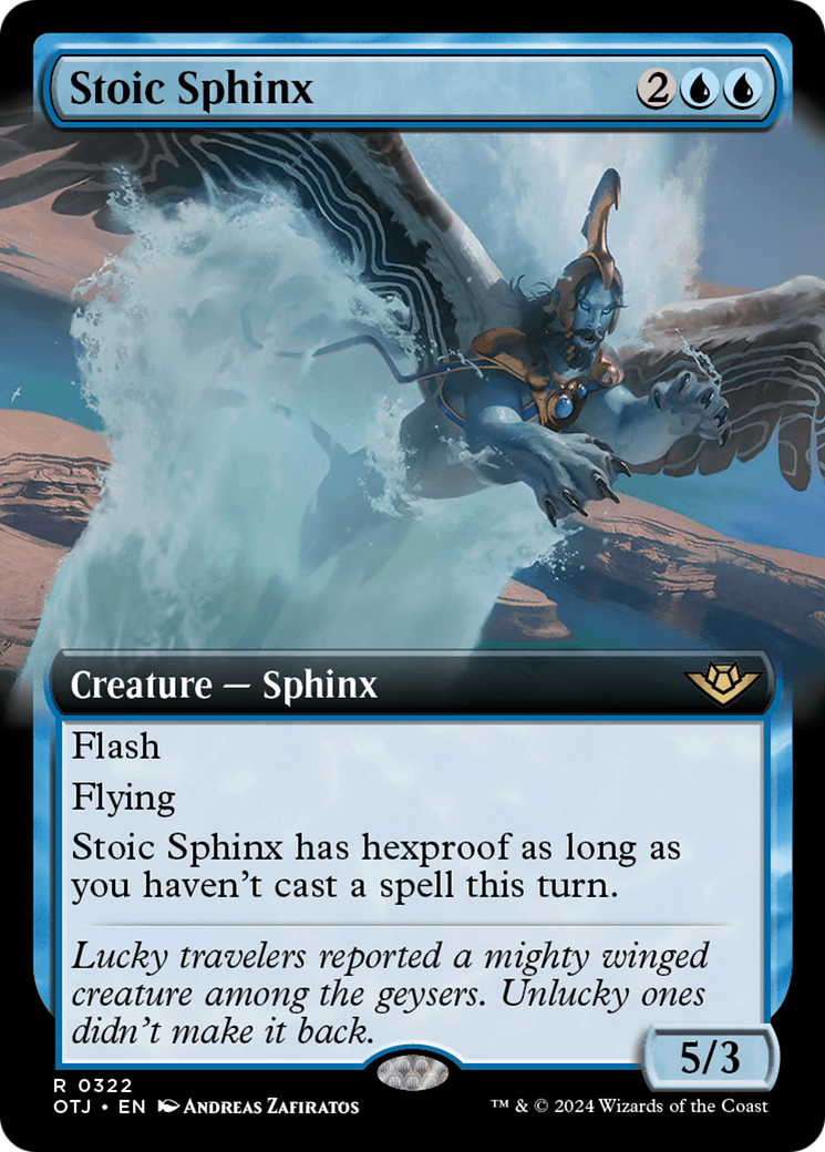 Stoic Sphinx (OTJ-322) - Outlaws of Thunder Junction: (Extended Art) Foil