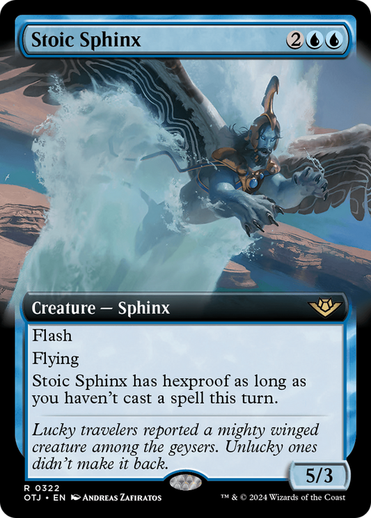 Stoic Sphinx (OTJ-322) - Outlaws of Thunder Junction: (Extended Art) Foil