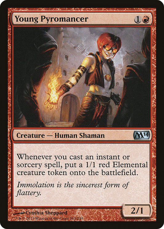 Young Pyromancer (M14-163) - Magic 2014 Foil