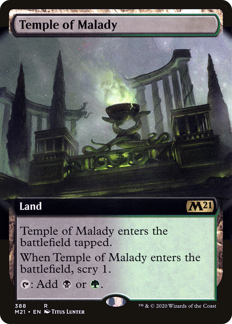 Temple of Malady (M21-388) - Core Set 2021: (Extended Art) Foil