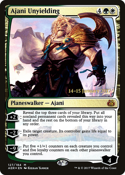 Ajani Unyielding (PAER-127S) - Aether Revolt Promos Foil