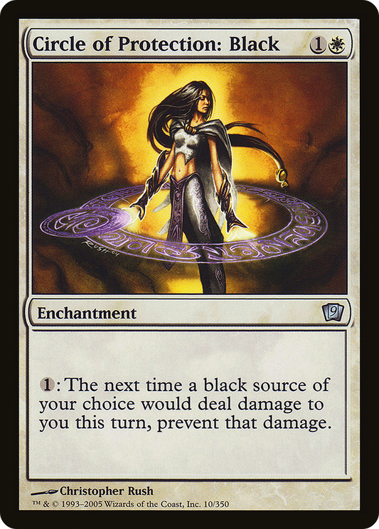 Circle of Protection: Black (9ED-10★) - Ninth Edition Foil