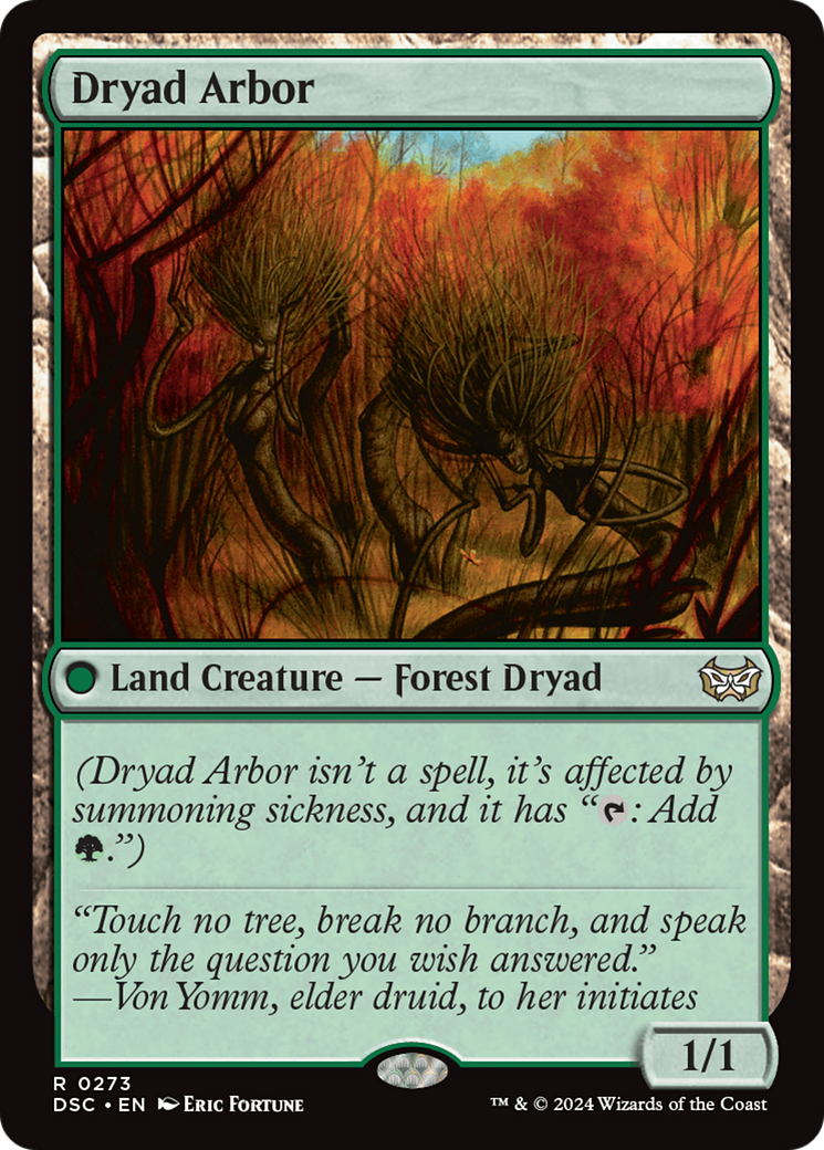 Dryad Arbor (DSC-273) - Duskmourn: House of Horror Commander