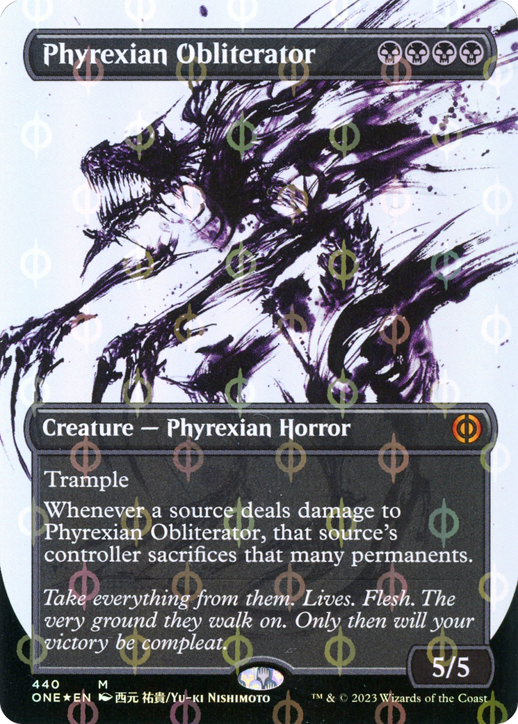 Phyrexian Obliterator (ONE-440) - Phyrexia: All Will Be One: (Showcase) (Borderless) Foil