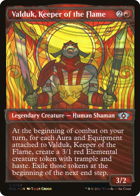 Valduk, Keeper of the Flame (MUL-154) - Multiverse Legends: (Showcase) Foil