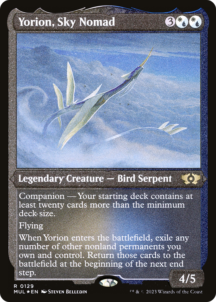 Yorion, Sky Nomad (MUL-129) - Multiverse Legends: (companion) Etched Foil