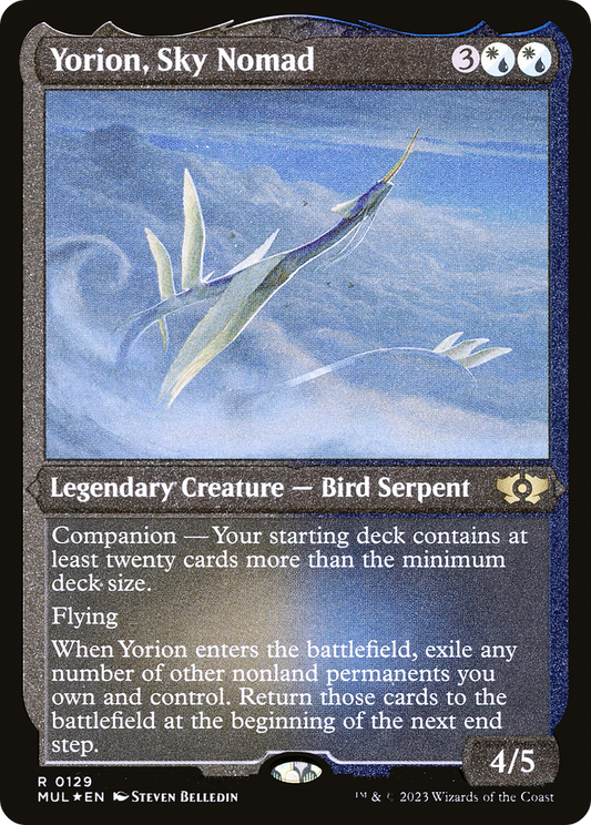 Yorion, Sky Nomad (MUL-129) - Multiverse Legends: (companion) Etched Foil