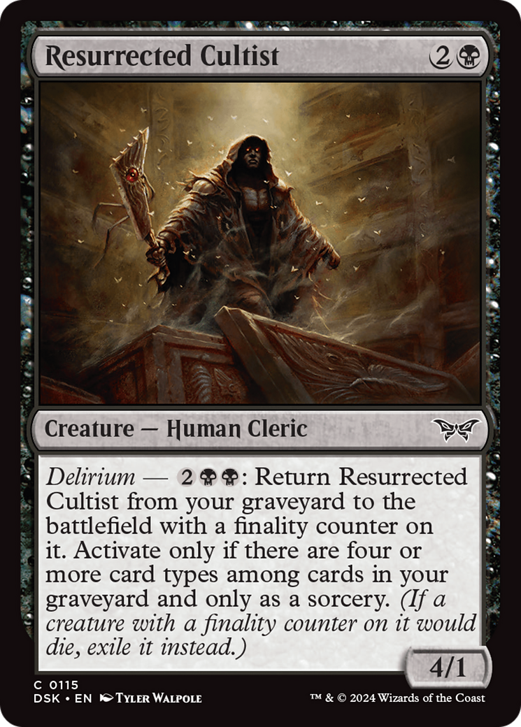 Resurrected Cultist (DSK-115) - Duskmourn: House of Horror Foil