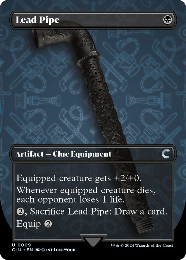 Lead Pipe  (Borderless)(CLU-009) - Ravnica: Clue Edition