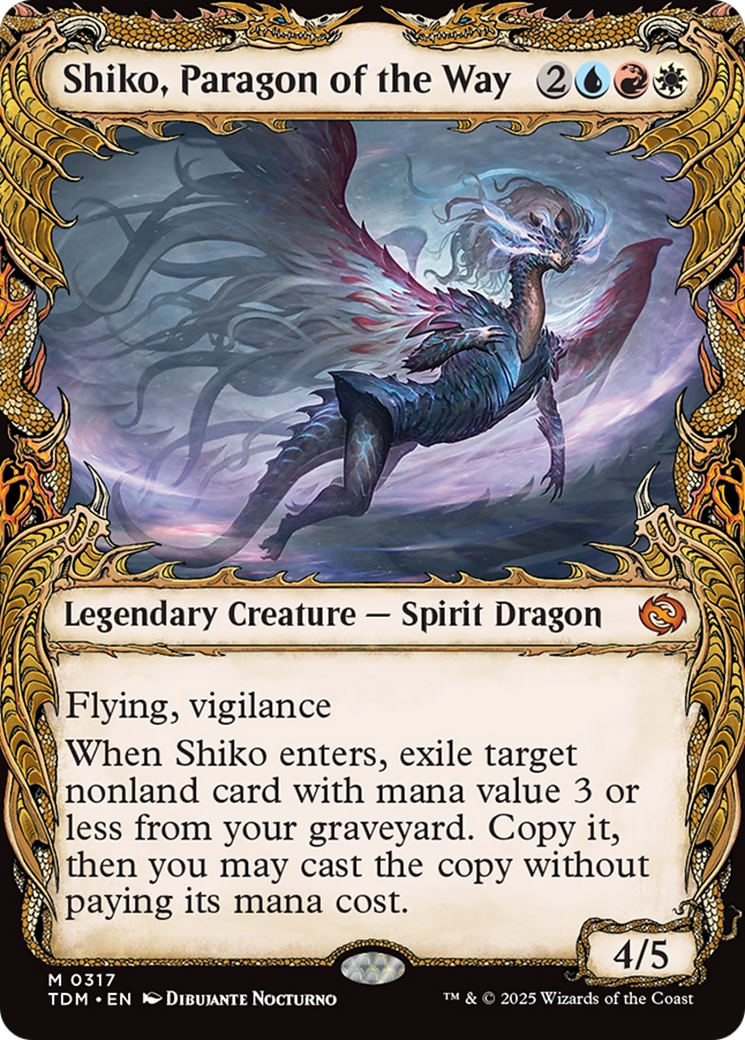 Shiko, Paragon of the Way (Showcase) (TDM-317) - Tarkir: Dragonstorm: (Showcase)