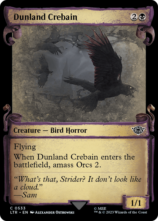Dunland Crebain (Showcase Scrolls) (LTR-533) - The Lord of the Rings: Tales of Middle-earth: (Showcase) Foil