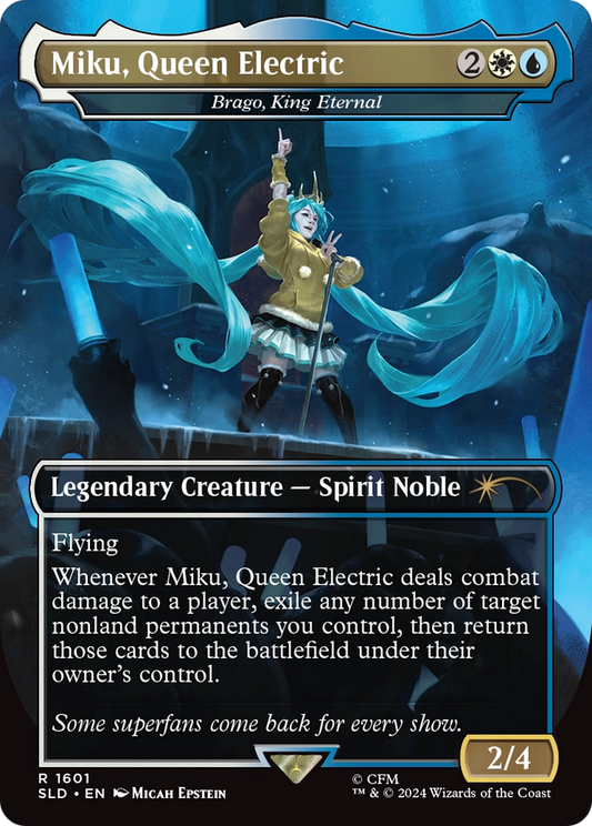 Brago, King Eternal (SLD-1601) - Secret Lair Drop / Miku, Queen Electric Foil