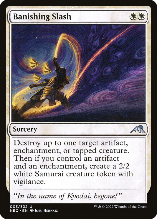 Banishing Slash (NEO-003) - Kamigawa: Neon Dynasty Foil