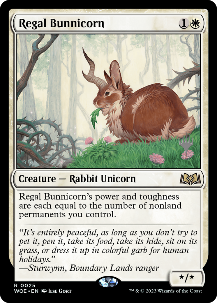 Regal Bunnicorn (PWOE-25P) - Wilds of Eldraine Promos Foil